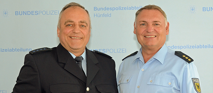Polizeihauptmeister Peter Gabriel und Polizeidirektor Carsten Decker (Abteilungsführer). Foto: privat